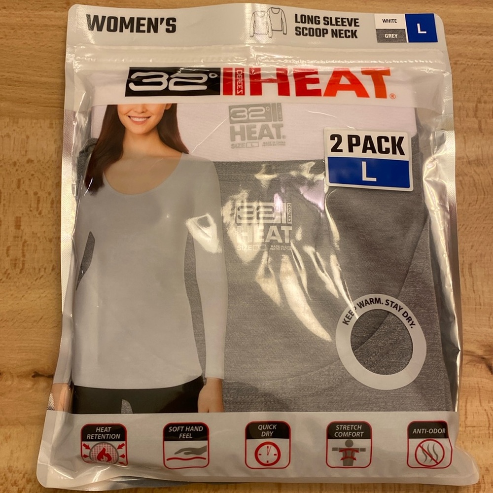 32 Degree Heat 2 Pack Women’s long sleeve shirts NIP